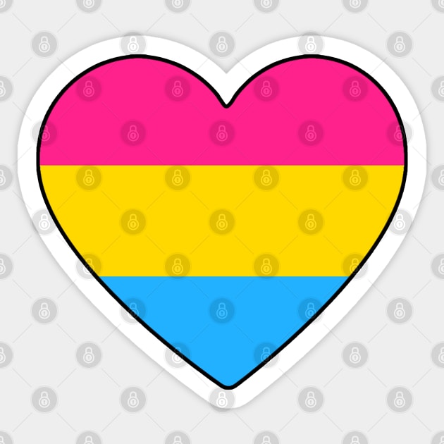 Pansexual Pride Heart Sticker by LittleGreenHat